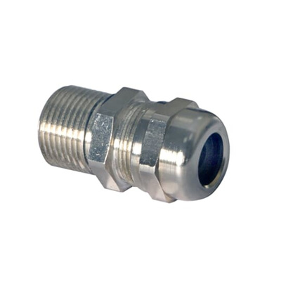 ABB Glands Series Metallic Nickel Plated Brass Cable Gland, M32 Thread, 22mm Min, 28mm Max, IP66, IP68, IP69