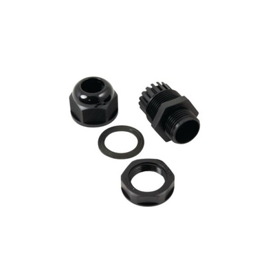 Amphenol Industrial CG Series Black Cable Gland Kit, M20 Thread, 10mm Min, 14mm Max