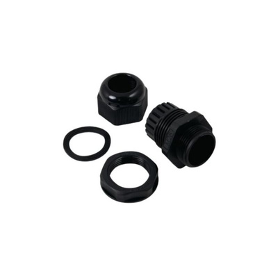 Amphenol Industrial CG Series Black Cable Gland Kit, M25 Thread, 13mm Min, 18mm Max