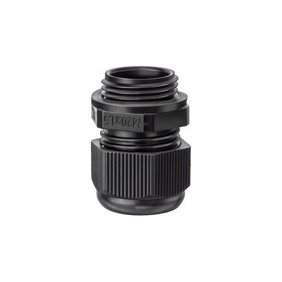 Siemens 3SX5691 Series Black Plastic Cable Gland, M20 Thread, 5mm Min, 13mm Max, IP67