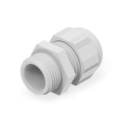 1SNG Series Light Grey PA 6 Cable Gland, M20 Thread, 6mm Min, 12mm Max, IP66, IP68