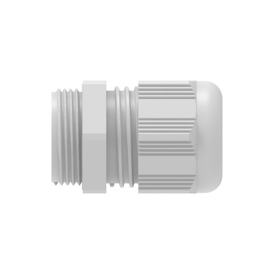 1SNG Series Light Grey PA 6 Cable Gland, M25 Thread, 11mm Min, 17mm Max, IP66, IP68