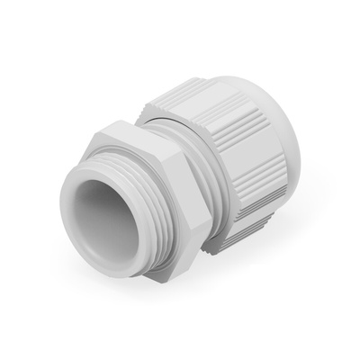 1SNG Series Light Grey PA 6 Cable Gland, M25 Thread, 11mm Min, 17mm Max, IP66, IP68