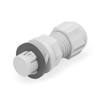 1SNG Series Light Grey PA 6 Cable Gland, PG13.5 Thread, 3mm Min, 10mm Max, IP66, IP68