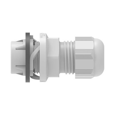 1SNG Series Light Grey PA 6 Cable Gland, PG13.5 Thread, 5mm Min, 12mm Max, IP66, IP68
