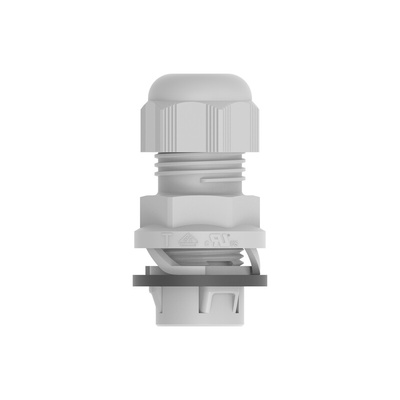 1SNG Series Light Grey PA 6 Cable Gland, PG13.5 Thread, 5mm Min, 12mm Max, IP66, IP68