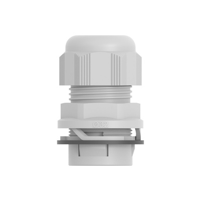 1SNG Series Light Grey PA 6 Cable Gland, PG13.5 Thread, 11mm Min, 21mm Max, IP66, IP68