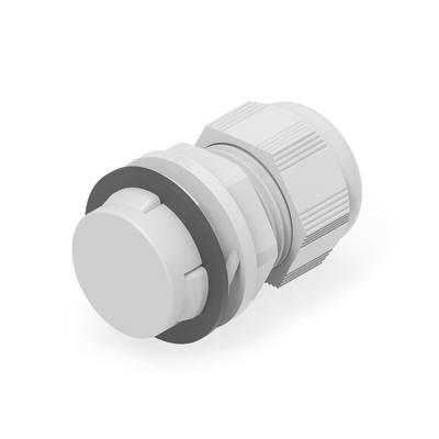1SNG Series Light Grey PA 6 Cable Gland, PG13.5 Thread, 11mm Min, 21mm Max, IP66, IP68