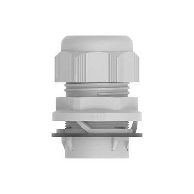1SNG Series Light Grey PA 6 Cable Gland, PG13.5 Thread, 16mm Min, 28mm Max, IP66, IP68