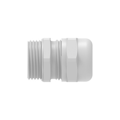 1SNG Series Light Grey PA 6 Cable Gland, M16 Thread, 4mm Min, 8mm Max, IP66, IP68