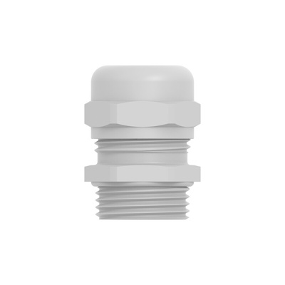 1SNG Series Light Grey PA 6 Cable Gland, M16 Thread, 4mm Min, 8mm Max, IP66, IP68