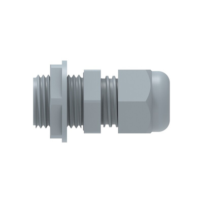 1SNG Series Grey PA 6 Cable Gland, M16 Thread, 4mm Min, 8mm Max, IP66, IP68