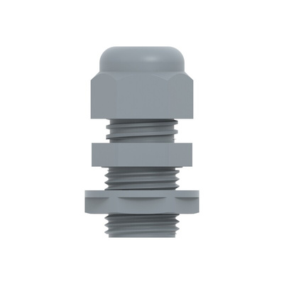 1SNG Series Grey PA 6 Cable Gland, M16 Thread, 4mm Min, 8mm Max, IP66, IP68