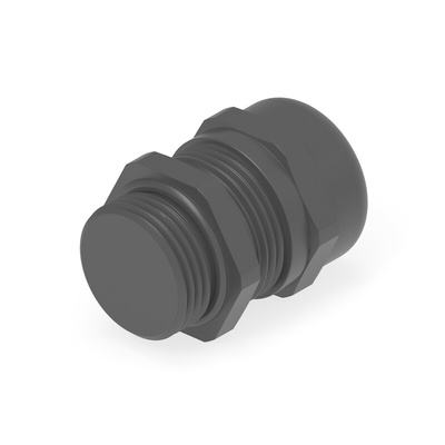 1SNG Series Black PA 6 Cable Gland, M12 Thread, 4mm Min, 8mm Max, IP66, IP68