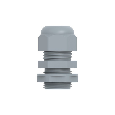 1SNG Series Grey PA 6 Cable Gland, M20 Thread, 6mm Min, 12mm Max, IP66, IP68