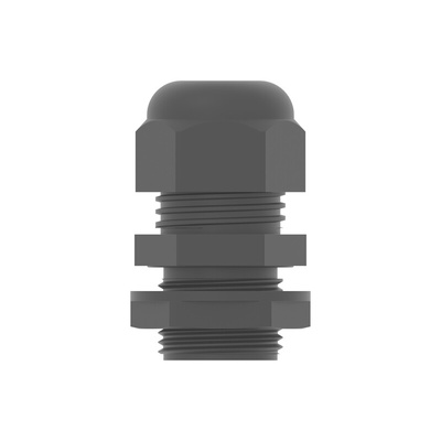 1SNG Series Black PA 6 Cable Gland, M20 Thread, 6mm Min, 12mm Max, IP66, IP68