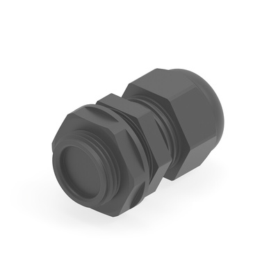 1SNG Series Black PA 6 Cable Gland, M20 Thread, 6mm Min, 12mm Max, IP66, IP68