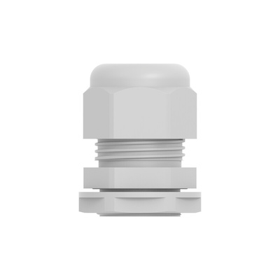 1SNG Series Light Grey PA 6 Cable Gland, M25 Thread, 11mm Min, 17mm Max, IP66, IP68