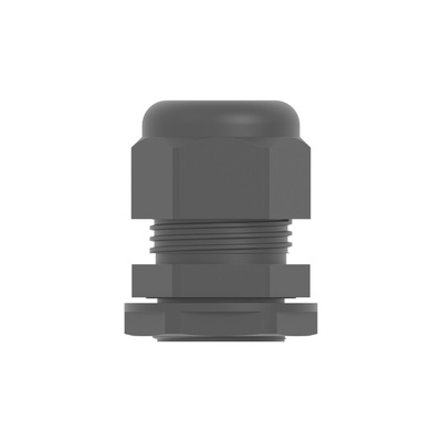1SNG Series Black PA 6 Cable Gland, M25 Thread, 11mm Min, 17mm Max, IP66, IP68