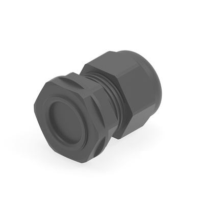 1SNG Series Black PA 6 Cable Gland, M25 Thread, 11mm Min, 17mm Max, IP66, IP68