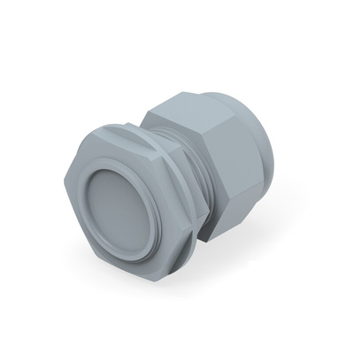 1SNG Series Grey PA 6 Cable Gland, M32 Thread, 15mm Min, 21mm Max, IP66, IP68