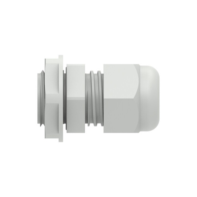 1SNG Series Light Grey PA 6 Cable Gland, PG9 Thread, 4mm Min, 8mm Max, IP66, IP68