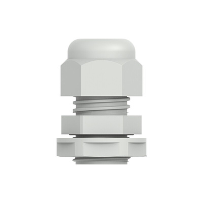 1SNG Series Light Grey PA 6 Cable Gland, PG9 Thread, 4mm Min, 8mm Max, IP66, IP68