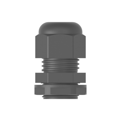 1SNG Series Black PA 6 Cable Gland, PG11 Thread, 5mm Min, 10mm Max, IP66, IP68
