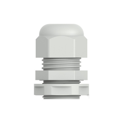 1SNG Series Light Grey PA 6 Cable Gland, PG13.5 Thread, 6mm Min, 12mm Max, IP66, IP68