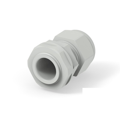 1SNG Series Light Grey PA 6 Cable Gland, PG13.5 Thread, 6mm Min, 12mm Max, IP66, IP68