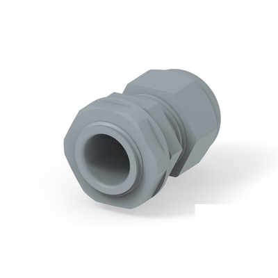 1SNG Series Grey PA 6 Cable Gland, PG13.5 Thread, 6mm Min, 12mm Max, IP66, IP68