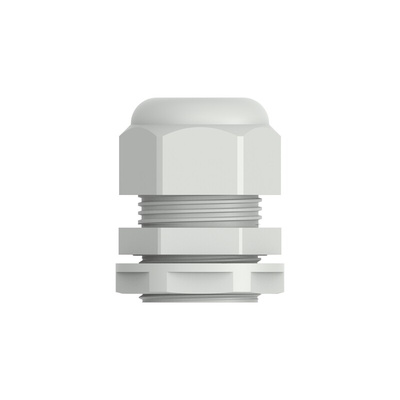 1SNG Series Light Grey PA 6 Cable Gland, PG21 Thread, 13mm Min, 18mm Max, IP66, IP68