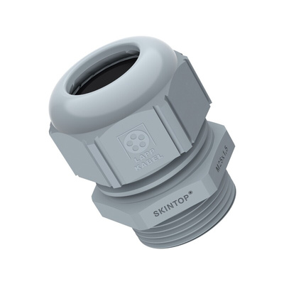Lapp SKINTOP STR-M Series Grey Polyamide Cable Gland, M12 Thread, 15mm Min, 16.6mm Max, IP69