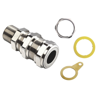 Kopex-EX C1 Series Metallic Stainless Steel Cable Gland Kit, M20 Thread, 6mm Min, 12mm Max, IP66