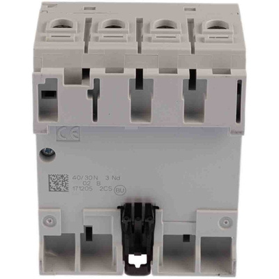 ABB 4 Pole Type A Residual Current Circuit Breaker, 25A F204, 30mA