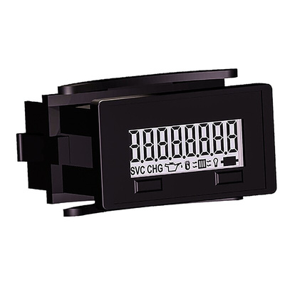 Trumeter 6320 Hour Meter Counter, 7 (Annunciators Icon), 8 (Figure) Digit, 3 → 30 V dc