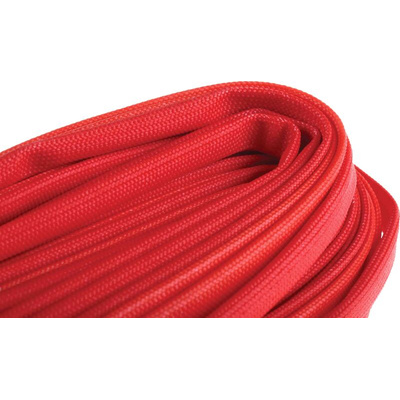 RS PRO Braided Acrylic Fibreglass Red Cable Sleeve, 4mm Diameter, 5m Length