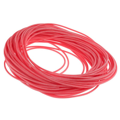 RS PRO Silicone Rubber Red Cable Sleeve, 1mm Diameter, 15m Length