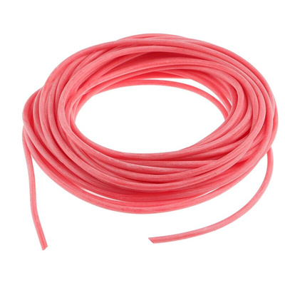 RS PRO Silicone Rubber Red Cable Sleeve, 2mm Diameter, 10m Length