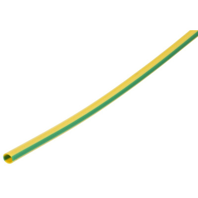 RS PRO PVC Green, Yellow Cable Sleeve, 3mm Diameter, 40m Length