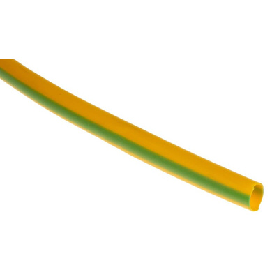 RS PRO PVC Green, Yellow Cable Sleeve, 4mm Diameter, 30m Length