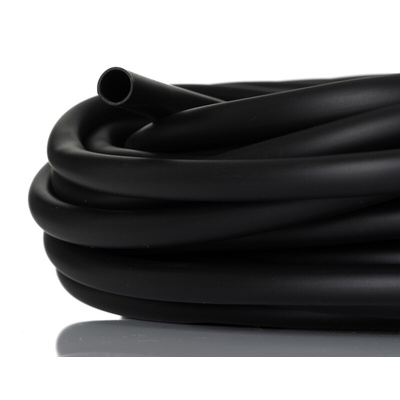 RS PRO PVC Black Cable Sleeve, 6mm Diameter, 10m Length