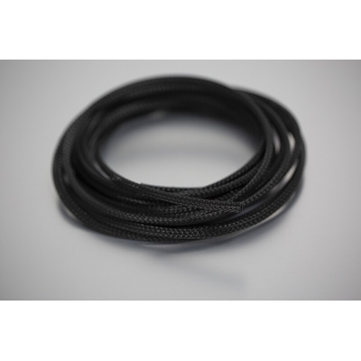 RS PRO Expandable Braided PET Black Cable Sleeve, 5mm Diameter, 5m Length
