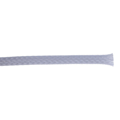 RS PRO Expandable Braided PET Grey Cable Sleeve, 5mm Diameter, 5m Length