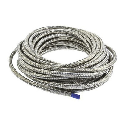 TE Connectivity Expandable Braided Copper Silver Cable Sleeve, 6mm Diameter, 100m Length, RayBraid Series