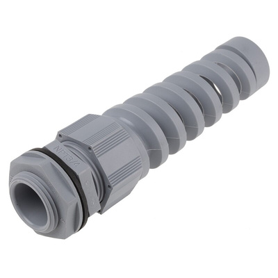 Alpha Wire FIT Series Slate Chloroprene Rubber (O-Ring/Seal), Polyamide Cable Gland, NPT 3/4in Thread, 13mm Min, 18mm