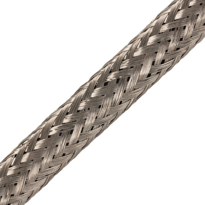 RS PRO Expandable Braided Nickel Plated Copper Cable Sleeve, 6mm Diameter, 10m Length