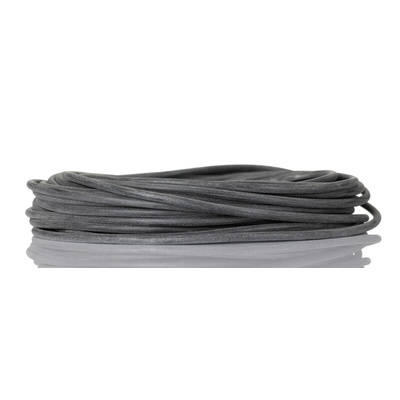 RS PRO Silicone Black Cable Sleeve, 1mm Diameter, 15m Length