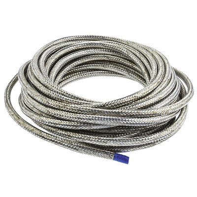 TE Connectivity Expandable Braided Copper Silver Cable Sleeve, 6mm Diameter, 10m Length, RayBraid Series
