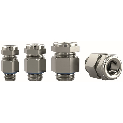Lapp SKINDICHT Series Nickel Brass Cable Gland, M10 Thread, 5.5mm Min, 7mm Max, IP66, IP68